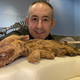 Paleontologist Grant Zazula with Zhùr.